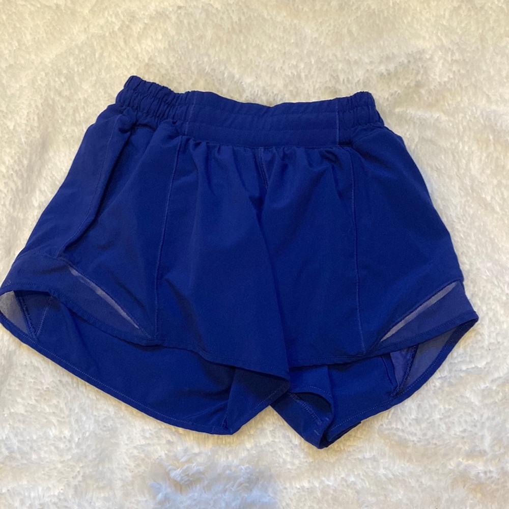 Lulu lemon shorts, blue, 4, 4”
